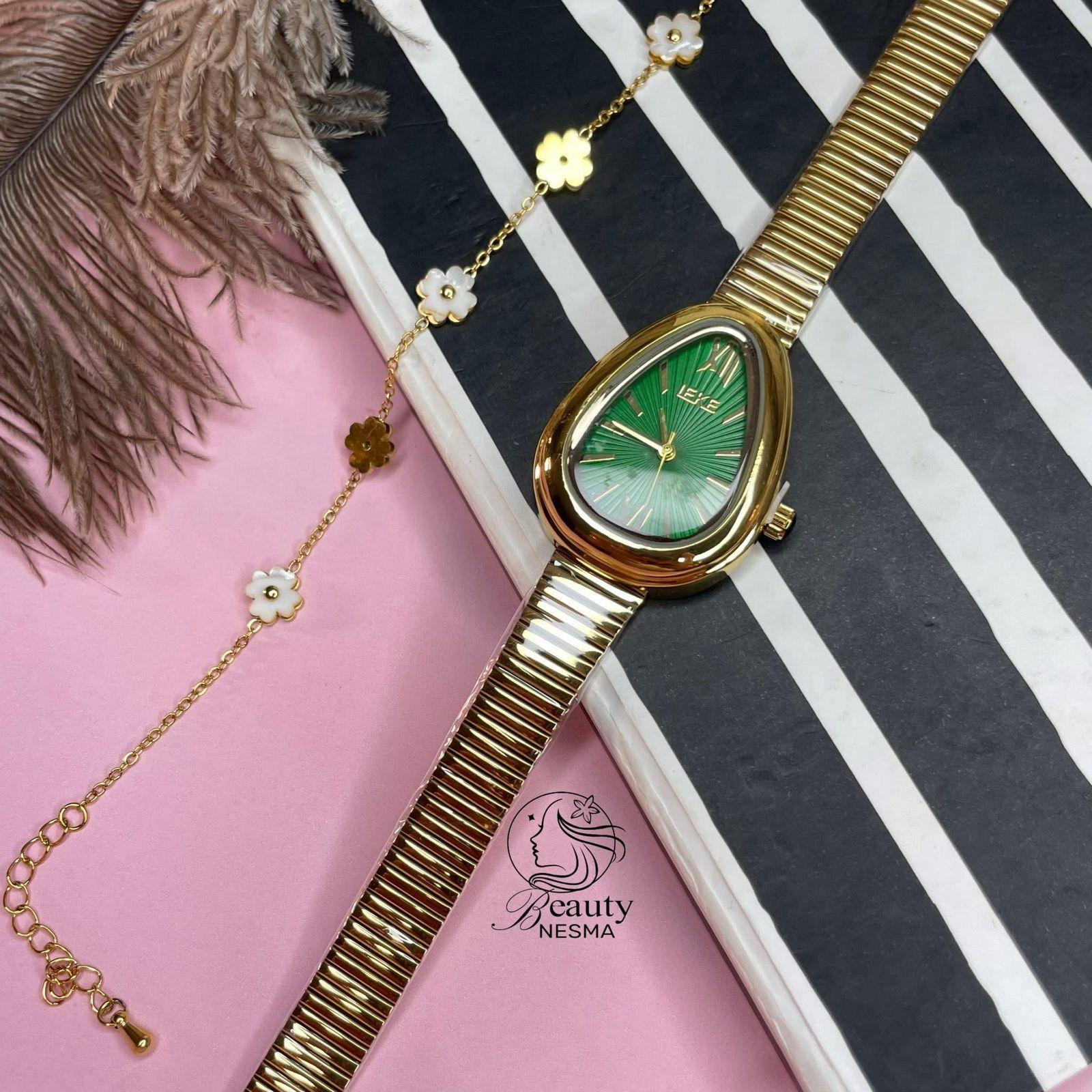 Montre Femme – Collection Élégance Goutte Dorée